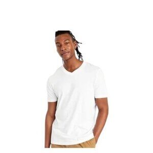 Old Navy Mens Classic V Neck Tee Shirt White Size XL NWT